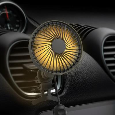 China ABS+Electronic Cpmonents+Silicone Mini Portable Oscillating Car Fan 3 Speed ​​USB Air Cooling Adjustable Charging Fan For Car Vehicle for sale