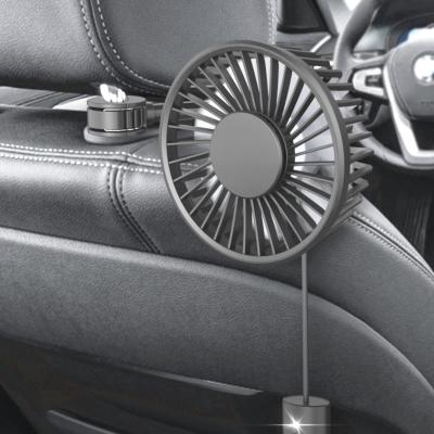 China 2021 New Portable USB Car Fan 5V Rear Seat Fan Vehicle Personal Car Fan With 1 Inch Clips for sale