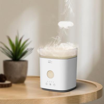 China 2021 New Car Bedroom Water Mist Ultrasonic Aromatherapy Diffuser Warm Light Electric Bubble Humidifier for sale