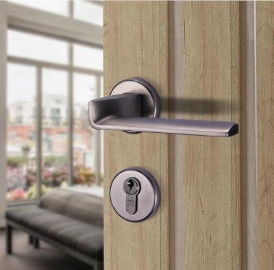 China Modern steel door handle lock 304# for door handle lock interior door gold color lock wood hot sale new design set best quality for sale