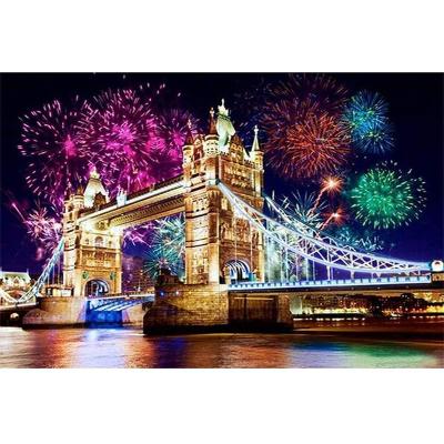 China Modern Brand New Meian Fireworks Diamond Painting Full Diamond Embroidery Zhejiang Painting Canvas Wall Art for sale