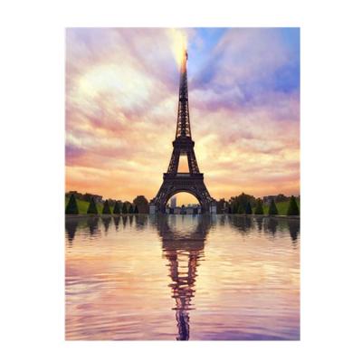 China Eiffel Tower Landscape Diamond Painting 5D DIY Impressionist Full Drills For Home Decor for sale