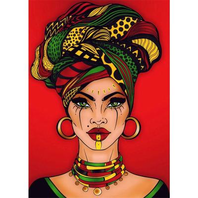 China Brand New African Impressionist Meian Woman Diamond Painting Full Diamond Embroidery Zhejiang Paintings For Life for sale