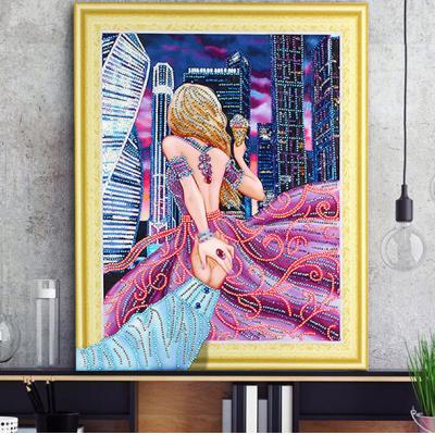 China Wholesale 5D Full Drill Diamond Painting Kit Modern Adult Crystal Girl DIY Painting By Numbers For Living Room Wall for sale