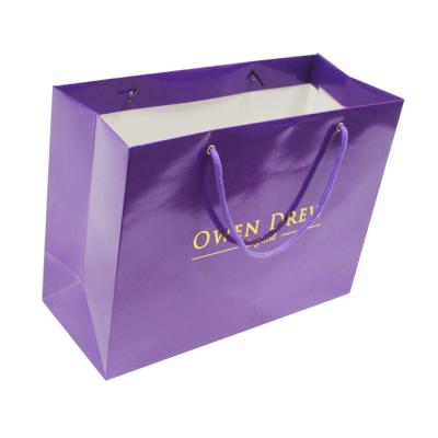 China OEM Recyclable Custom Cosmetic Shopping Bag Recyclable Paper Bag CMYK 4 Color Offset Printing for sale