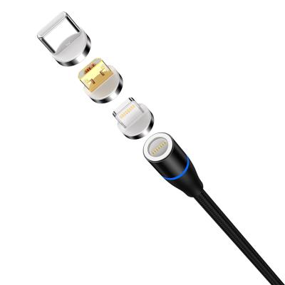 China 3 in1 USB Cable 3A 360 Amazone MP3/MP4 Player Super Fast Charging Magnetic Data Degree Top Selling for sale