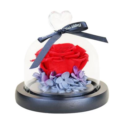 China Manufacturer Durable Preserved Rose Preserved Flower Gift Box Led Rose Wedding Decoration Eternal Rose Preserved Flower Heart for sale