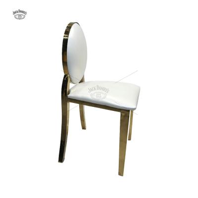 China New Modern Design Gold Modern Chairs For Events Stainless Steel Leather Chair for sale