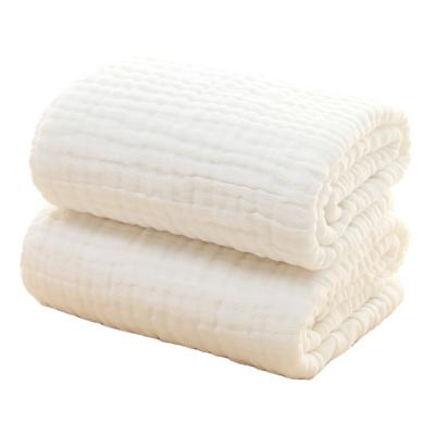 China All-Season Anti-Pilling 6 Layers Cotton Muslin White Gauze Blanket for sale