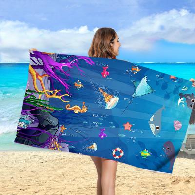 China New Compressed Luxury Leopard Print Beach Bath Towel Custom Printing for sale