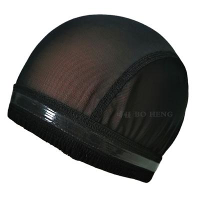 China 2021 2022 NEW anti slip silicone multifunctional stretchable mesh dome wig caps BLACK for making wigs for sale