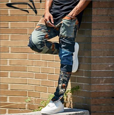 China New Arrival Viable Camouflage Multi Pocket Mens Jeans Pants Fashion Hip Hop Casual Jeans For Stylish Men for sale