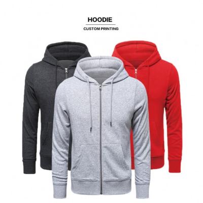 China Custom Amazon Men's Cardigan Hoodies 2021 Logo High Quality Classic Embroidered Anti-wrinkle Plus Size Zipper Hoodies For Men for sale