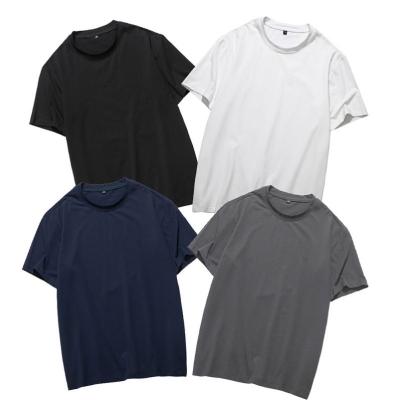 China Anti-Wrinkle Best Selling 50% Cotton 50% Polyester Short Sleeve T-Shirts OEM Logo Custom Design Plain Blank Cotton T-Shirt For Men for sale