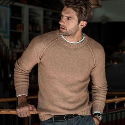 China Newest Design Solid Color Round Collar Men's Breathable Sweaters Autumn And Winter Casual Men Knit Sweater for sale