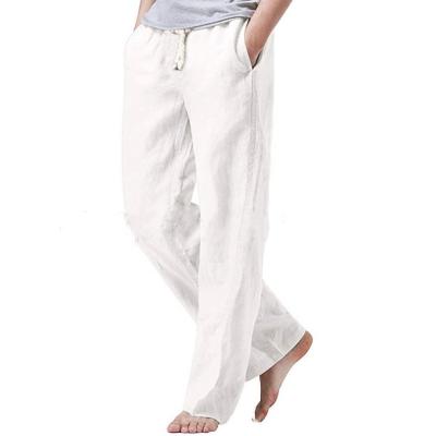 China Newest Anti-Wrinkle Design Solid Color Canvas Pants For Men Shaping Casual Yoga Beach Pants Men for sale