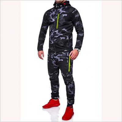 China Fashion Breathable 2021 Camouflage Long Sleeve Men's Two-Piece Jogger Sets Men's Hoodies Outdoor Set for sale