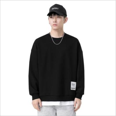 China Autumn And Winter Long Sleeve Hoodies Fashionable Round Collar Men's Anti-wrinkle Solid Color Hoodies For Men for sale