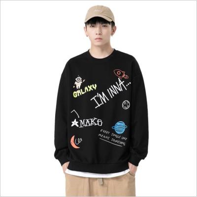 China New Arrival Astronaut Mens Hoodies Sweatshirts Anti-shrink Print Round Collar Fashion Clothing Mens Long Sleeve Hoodies for sale