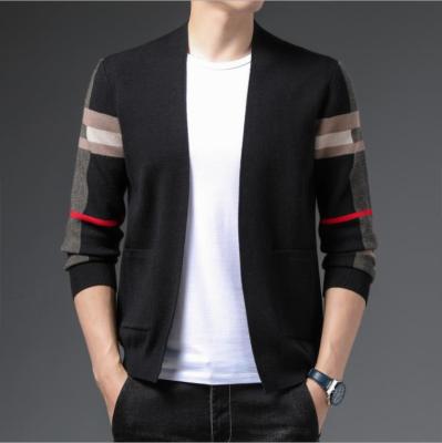 China Best Design Anti Shrink Long Sleeve Cardigan Sweater For Men Autumn Knit Men's Fashion Sweater Coat 2021 for sale