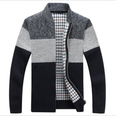 China Spring and Autumn Mens Knit Sweater Men's Sweater Jacket Stand Collar Breathable Cardigan Bestselling Thin for sale