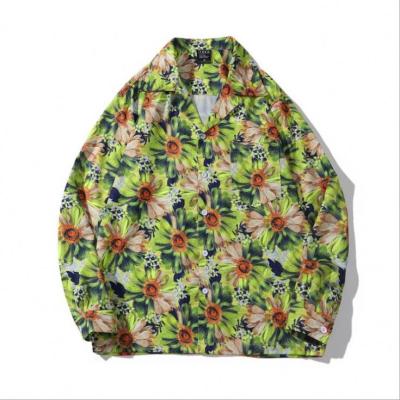 China Hot Sale Anti-pilling Floral Print Shirts For Men Long Sleeve 2021 Fashion Men Summer Casual Shirts for sale