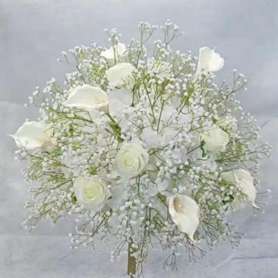 China Good Quality Widely Used Wholesale Artificial White Rose Flowers Ball Centerpieces for sale