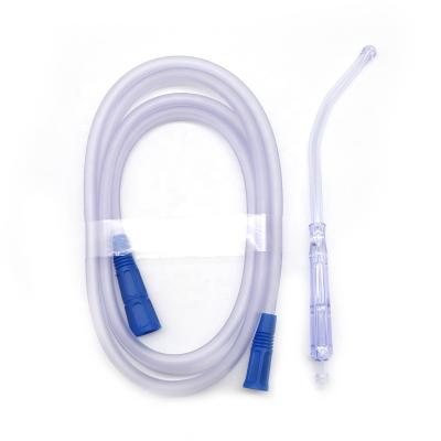 China Disposable medical consumables 3/16 1/4 inch suction connecting tube with yankauer handle suction yankauer set for sale