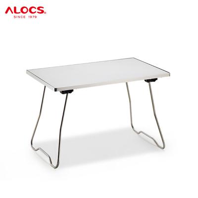 China Alocs Factory Direct Sale Modern Garden Furniture Heightening Convenient Folding Outdoor Camping Table for sale