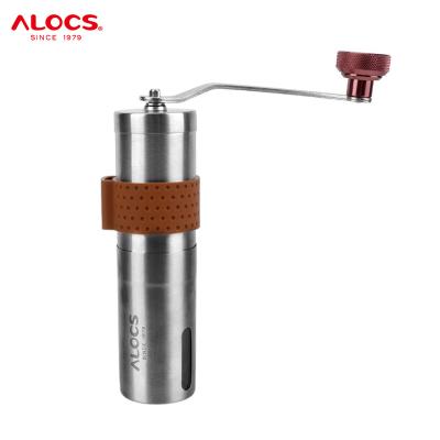 China Alocs 43-Years Modern Factory Stainless Steel Manufacturer Outdoor Portable Manual Coffee Grinder China Hand Coffee Grinder for sale