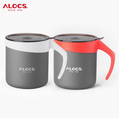 China Alocs Scratch Resistance Corrosion Resistance 400ml Food Grade Travel Camping Drinks Cup Viable Aluminum Tea Cup for sale