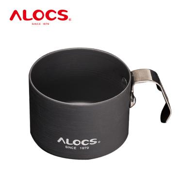 China Alocs Corrosion Resistance Durable Scratch Resistance Small Space Outdoor Aluminum Camping Drink Water Tea Cup for sale