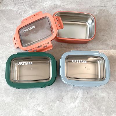 China Alocs Alocs New Design Portable Outdoor Camping Metal Microwavable Insulated Lunch Box Food Containers Kids Lunch Boxes for sale