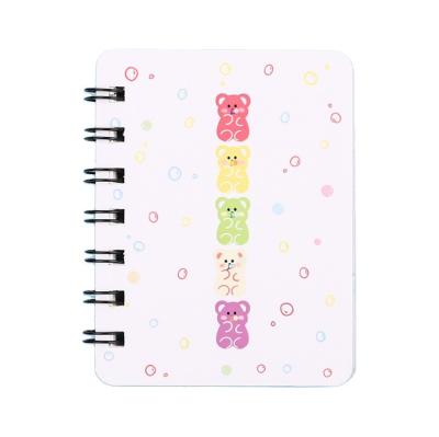 China A7 Student Mini Rollover Coil Notebook Cartoon Pocket Notebook Pocket Portable Notepad Cute Printed Notebook for sale