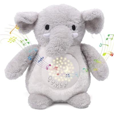 China Baby Sleep Aid Baby Soother Better Plays Elephant White Noise Sound Machine,Toddler Projector Night Light Soporific Machine for sale