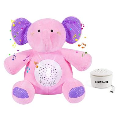 China White Noise Sound To Promote Sound Light Baby Sleep Sound Toys Elephant Monkey Bear Plush Toys Soother Best Baby Sleep Animal Music Stuffed Toy for sale