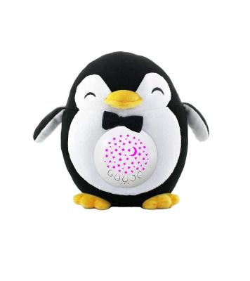 China White Noise Sound to Promote Better Sleep Baby Sleep Soother Penguin, 15 Rechargeable Portable Night Light Shusher Machine Lullabies White Noise Projector for sale