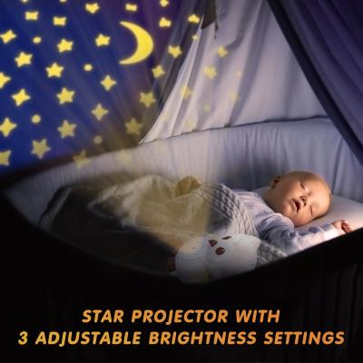 China White Noise Sound to Promote Better Sleep Baby with 15 Soothing Music, 3 Mode Starry Sky Projector Auto Timer Owl Plush Toys Washable with Lullabies for sale