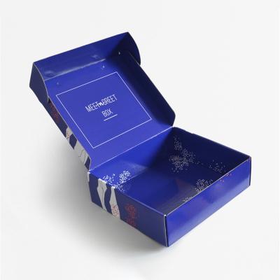 China Recycled Materials HXD Size Custom Logo Paper Gift Box Corrugated Paper Shipping Mailer Boxes Printed Logo Packaging Clothes Shirt Box for sale