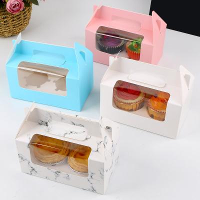 China Recycled Materials Shenzhen Printing Logo Clear Sweet Cake Boxes Customized With Window for sale