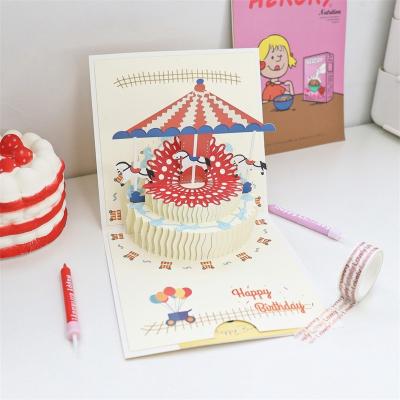 China Europe HXD New Product Photo Insert Organizer 3D Handmade Greeting Pop Up Happy Birthday Greeting Card for sale