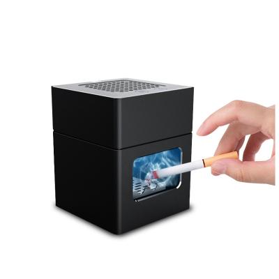 China The built-in fan ensures fast and efficient absorption of the Electric Home Air Purifier Smokeless Rechargeable Smokeless Desktop Ashtray Air Purifier for sale