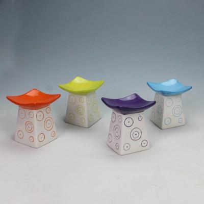 China Western Ceramic Square Shape Oil Burner Incense Fragrance Oil Burner for sale