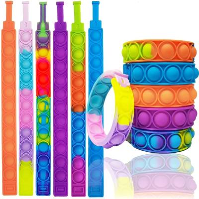 China Trigger Funny Silicone Stir Finger Toy Bracelet Colorful Stress Relief Restless Person Toys For Kids And Adults for sale