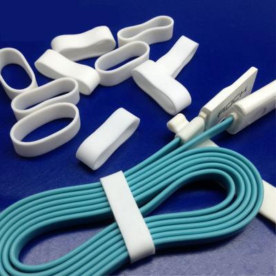 China Data Lines Hot Selling Silicone Cord Ties Earphone Wire USB Silicone Cable Tie Strap Wire Organizer Line Cord Management for sale