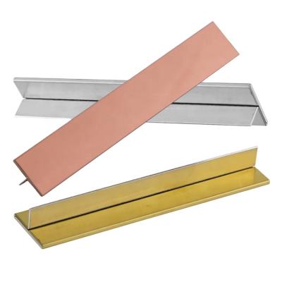 China Protection Decorating Edge Sealing Strip Wall Decoration Strip Tile 304 Stainless Steel T Sign Type Edge Sealing Strip Window Door Frame for sale