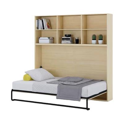 China Wall foldable folding bed with desk bookcase, Cabinet wall bed murphy bed mechanism for sale