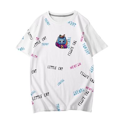 China Mudkingdom New Arrival Summer Kids Anti-Shrink Letter Printing T-shirt Kids White Letter Custom Shortsleeve Tops for sale