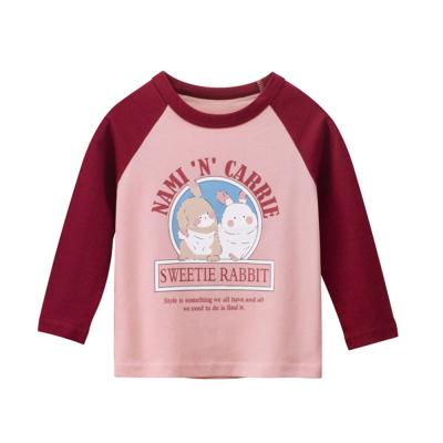 China wholesale Anti-wrinkle Mudkingdom Newcomer Korean Children'S Autumn New Girls Children'S Long Sleeve T-shirt for sale