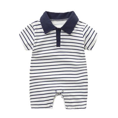 China Mudkingdom Washable Kids Eco-Friendly Breathable Clothing Stores Best Selling Stripe Romper Cheap Baby Boy Clothes for sale